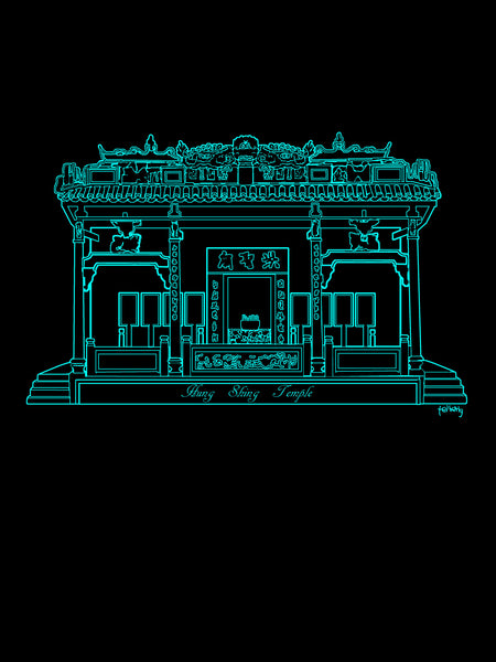Taoist Temple Tee - SOUL BROS by telberry
