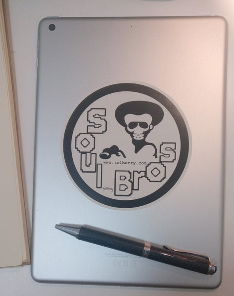 SOUL BROS (B&W) Logo Circle Sticker - SOUL BROS by telberry