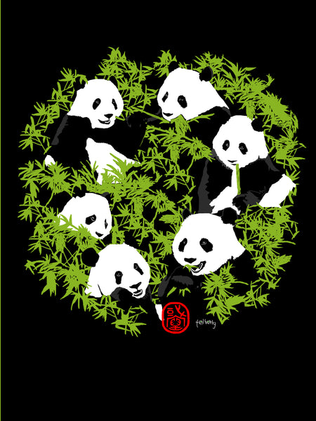 Panda and Bamboo Tee - SOUL BROS by telberry